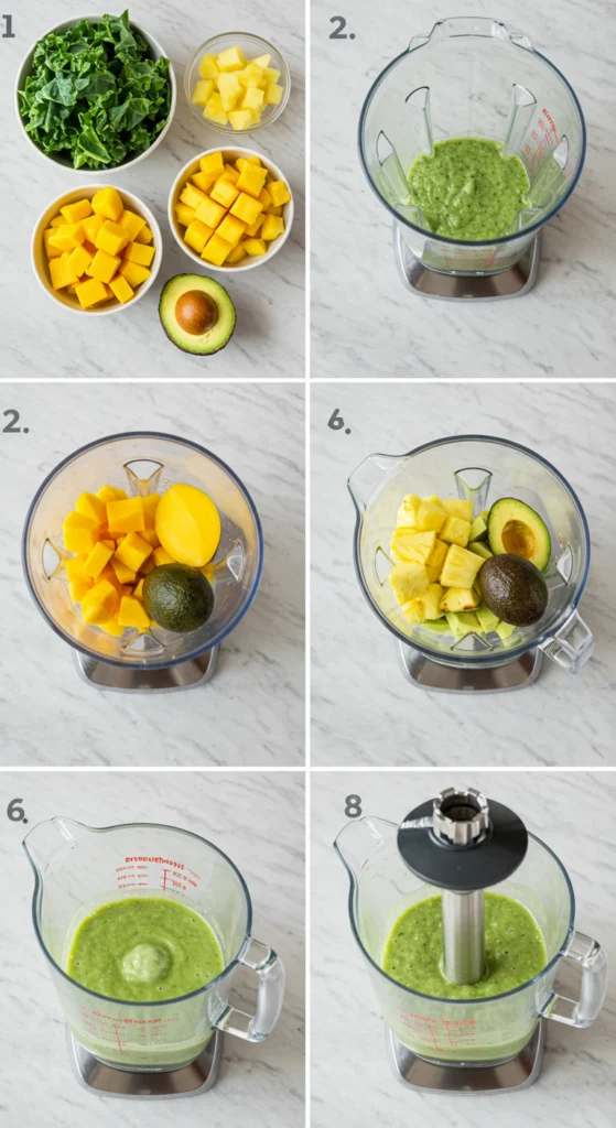 Tropical Green Smoothie (Vacation in a Glass)