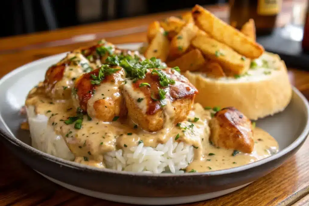 Homemade The Best Smothered Chicken and Rice Recipe
