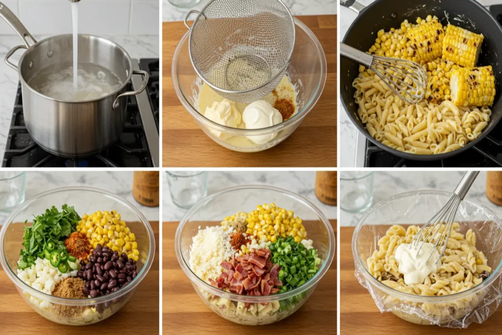 Steps For Easy Mexican Street Corn Pasta Salad Recipe