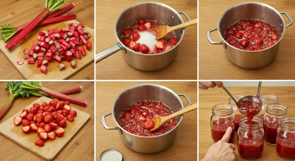 Ingredients Of Strawberry Rhubarb Jam
