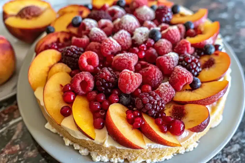 Summer Berry and Peach Cheesecake Recipe